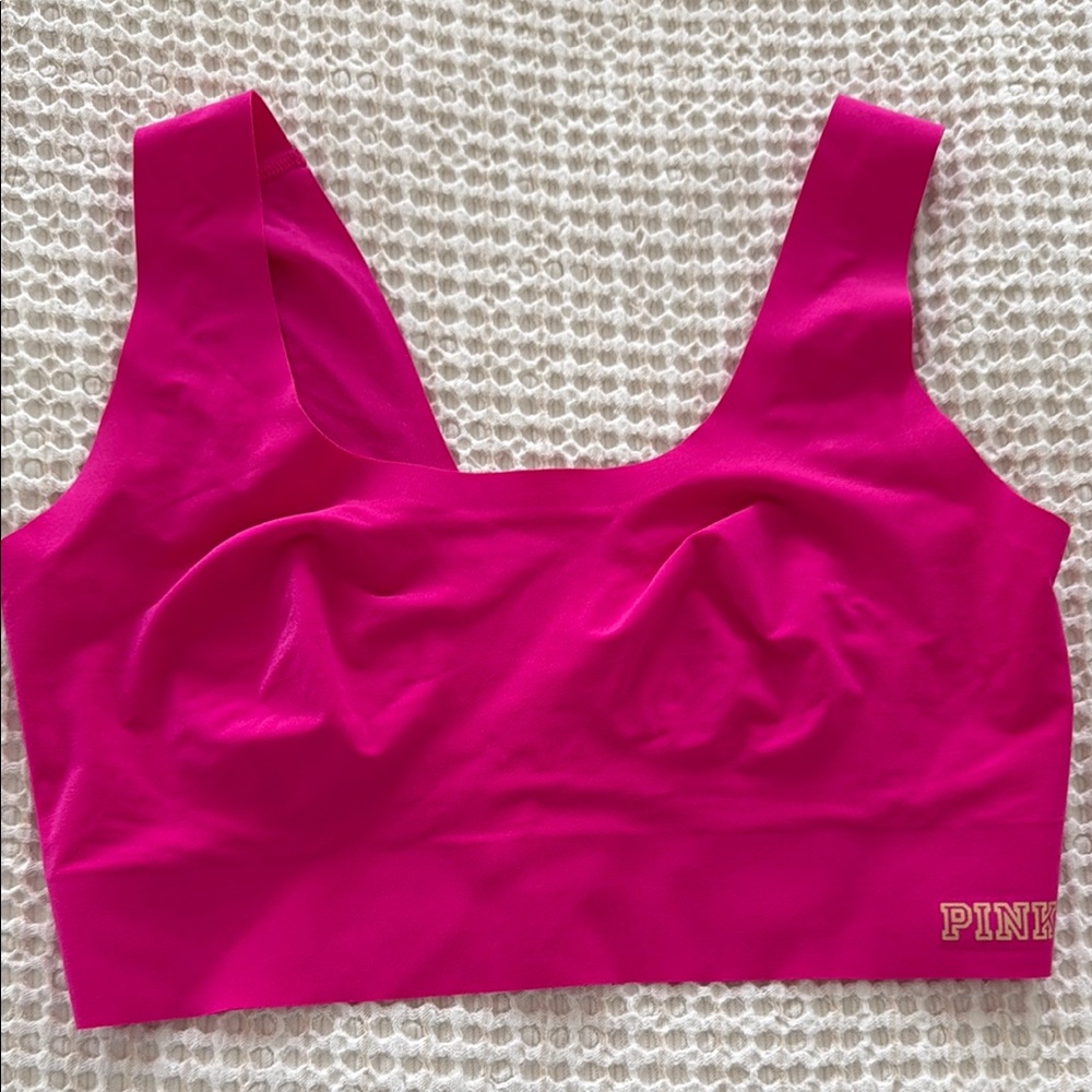 Pink Sports Bra spandex Victoria’s Secret tank crop smooth